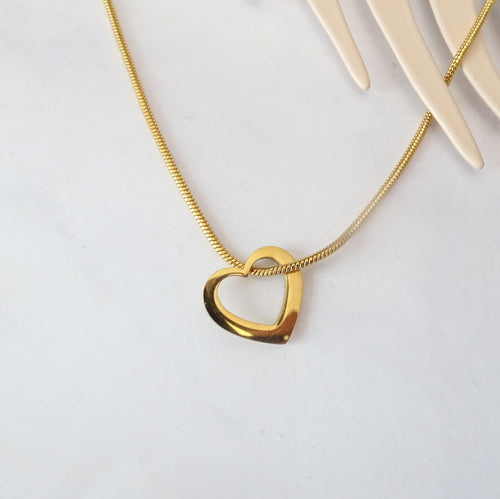 Collar Acero Inoxidable Corazon