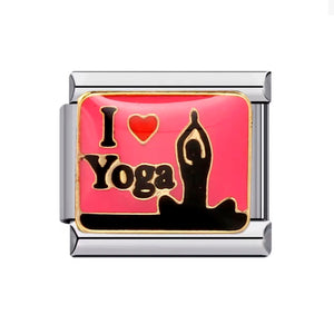 Charm Italian I Love Yoga